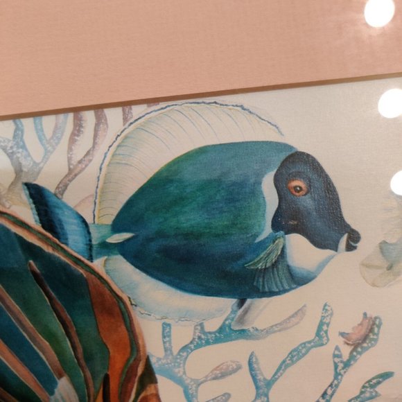 Jeanne Nash Ocean Tropical Fishes Nautical Theme Art Print Custom Framed Signed - Picture 6 of 16